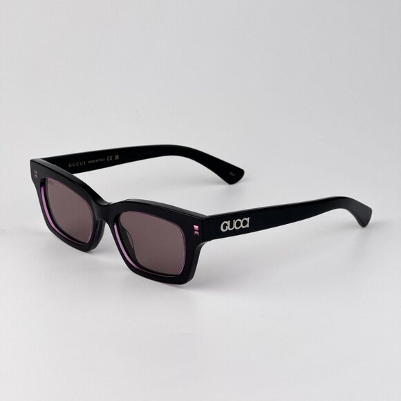 Gucci GG1790S 003 Women’s Sunglasses – Black Cat Eye Frame with Violet Lenses